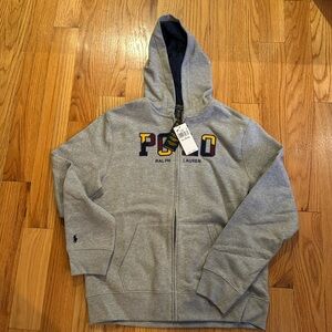 Polo Ralph Lauren Grey Zip Hoodie Boys XL 18-20